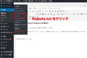 All in One SEO PackのRobots.txtを選択